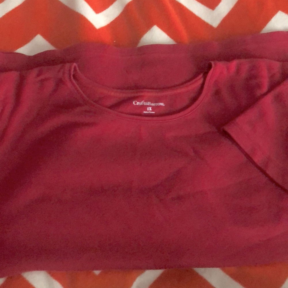 Croft & Barrow red size 1X red shirt